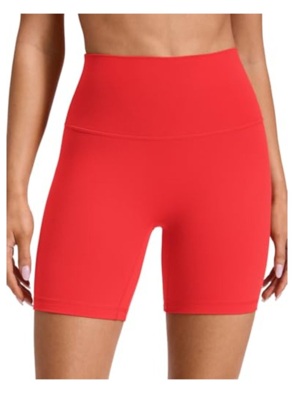 High Rise Biker Shorts 6" Inseam No Front Seam Yoga Lounge